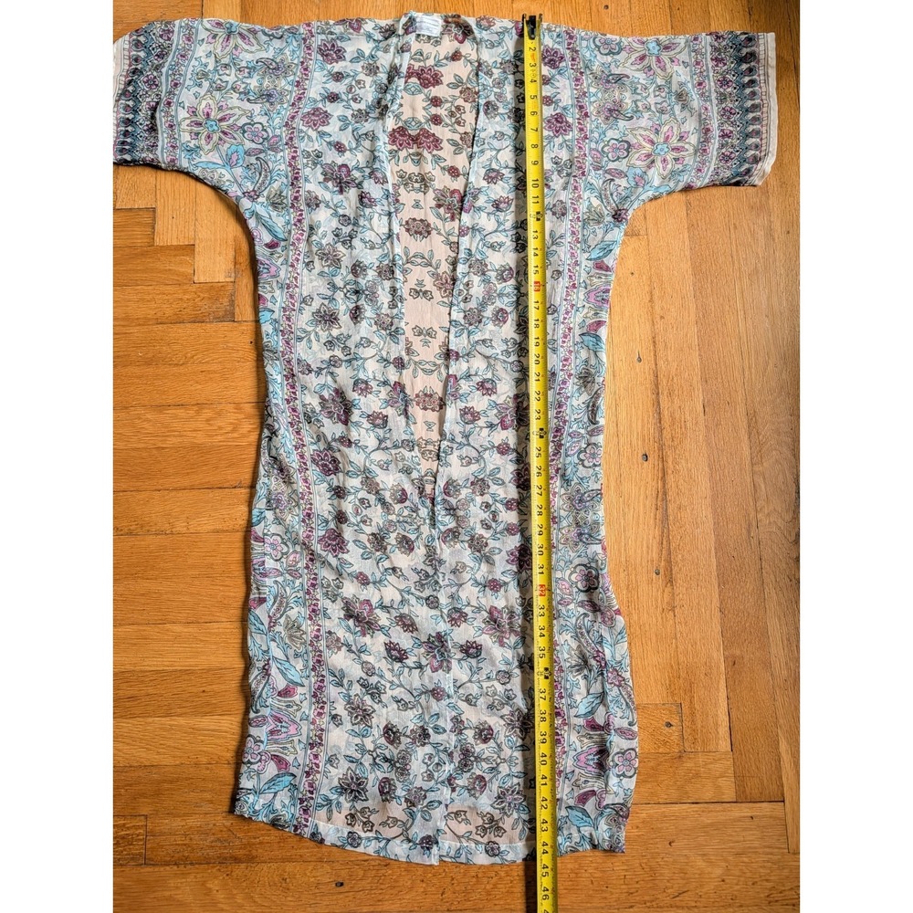 Melrose & Market Sheer Kimono Duster Sheer Boho Floral Festival Resort Vacation - Picture 11 of 11
